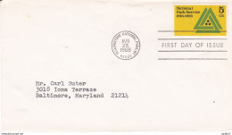USA Sc# 1314 (ArtCraft) FDC (a) (Yellowstone National Park, WY) 1966 8.25 National Park Service 50th - 1961-1970