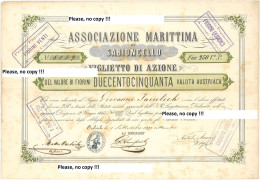 PELJEŠKO POMORSKO DRUŠTVO OREBIĆ (Peljesac Maritime Society) Associazione Marittima Di Sabioncello Croatia Share 1870.y - Transporte