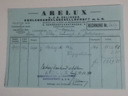 Luxembourg Facture, Arelux, À. & R. Ehlinger 1940 - Lussemburgo