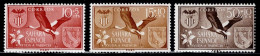 Sahara Español 1958, Birds: White Stork (Ciconia Ciconia), Coat Of Arms Of Valencia And El-Aaiún, MiNr. 177-179 - Storchenvögel