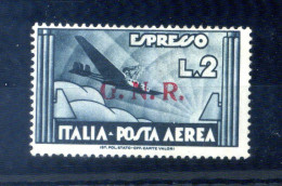 1944 Repubblica Sociale Italiana RSI Posta Aerea Espresso N.125 * Assotigliato/thinned - Luchtpost