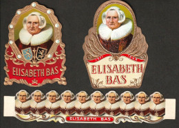 3 X Elisabeth Bas ETIKETTEN, Cigar Label, Nail - Etichette