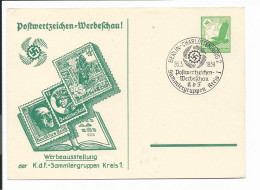 DR PP 142 D 4 - 5 Pf Luftpost Berlin, Werbeausstell. K.d.F. Sammlergruppen Kreis 1 M. Bl. Sonderstempel - Enteros Postales Privados