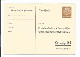 DR PP 122 B 30 **  - 3 Pf Hindenburg Med. - Evangel.  Gustav Adolf-Stiftung - Private Postal Stationery