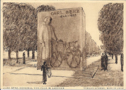 DR PP 127 C 2 ** -  6 Pf Hindenburg Carl-Benz Denkmal - Interi Postali Privati