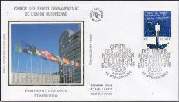 FRANCE FDC 2003 - YT N°3555 - CHARTE DES DROITS FONDAMENTAUX DE L'UNION EUROPEENNE - STRASBOURG - 2000-2009