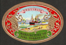 Segelschiff, ETIKETT, Cigar Label, Nail, - Etiquetas