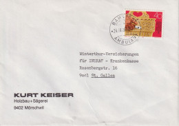 Motiv Brief  "Keiser, Holzbau/Sägerei, Mörschwil"       1980 - Storia Postale