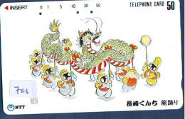 Télécarte Japon * DRAGON L'ESTRAGON DRACHE DRAGÓN DRAGO (700) Zodiaque - Zodiac Horoscope * Phonecard Japan - Zodiaque