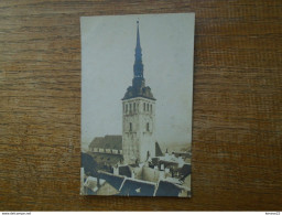 Assez Rare Ancienne Carte Photo De L'église St Nicolas De Tallinn Estonie - Estonie