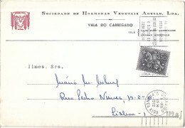 Portugal Card AO ESCREVER PARA LISBOA Slogan Cancel - Lettres & Documents