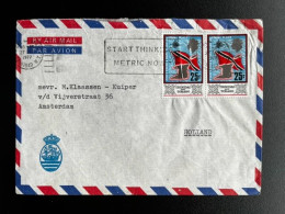 TRINIDAD & TOBAGO 1977 AIR MAIL LETTER PORT OF SPAIN TO AMSTERDAM 27-09-1977 - Trinité & Tobago (1962-...)