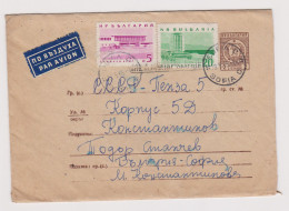 Bulgaria Bulgarie Postal Stationery Cover PSE, Entier, Airmail W/Topic Definitive Stamps, Sent 1964 To USSR (66234) - Omslagen