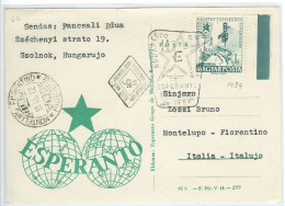 Hongrie FDC Esperanto 1962 Sur Carte Postale Voyagé Italie Hungary Postally Used FDC Postcard To Italy - Esperanto