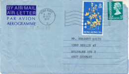 HONG KONG 1977  AIRMAIL  LETTER SENT  TO BERLIN - Covers & Documents