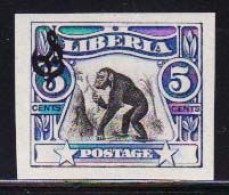 LIBERIA(1906) Chimpanzee. Imperforate. Scott No O48. - Chimpansees