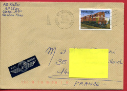 1999 - Burkina Faso - Lettre De Bobo Dioulasso Pour La France - Tp 1112 Du Bloc 772 Locomotive INDIA WDM-2CO-CO - Burkina Faso (1984-...)