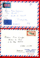 1973/1977 - Mali - 2 Lettres Pour La France - Tp N° 153 Idéogramme Bambara + N° 260 Poisson Heterobranchus - Mali (1959-...)