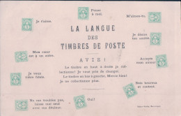 Le Langage Des Fleurs, Litho (3.10.1899) - Timbres (représentations)