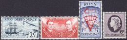 ROSS DEPENDENCY(1967) Mt. Erebus. Shackleton. Map. QEII. Set Of 4 MNH. Scott Nos L5-8. - Unused Stamps