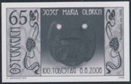 AUSTRIA(2008) Letterbox. Black Print. 100th Anniversary Of Death Of Josef Maria Olbrich. - Probe- Und Nachdrucke