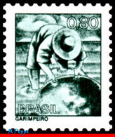 Ref. BR-1447 BRAZIL 1976 JOBS, NATIONAL PROFESSIONS,, SOURDOUGH, GOLD PANNER, MI# 1541, MNH 1V Sc# 1447 - Oficiales