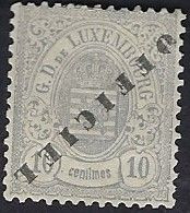 Luxembourg - Luxemburg -  Timbre  Armoire  1878   10Cent  Officiel Renversé   Michel 15 IIA   *   VC. 125,- - 1852 Guillaume III
