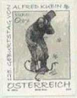 AUSTRIA(2002) Man Doffing Hat. Black Proof. Painting By Alfred Kubin. Scott No 1889. - Essais & Réimpressions