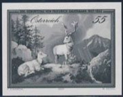 AUSTRIA(2007) Deer In Bucolic Setting. Black Print. Nature Painter Friedrich Gauermann. - Ensayos & Reimpresiones