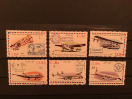 Cuba 1977 50th Anniversary Of Cuban Airmail Mint SG 2405-10 Yv 2026-31 Mi 2248-53 - Unused Stamps