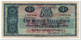 SCOTLAND,THE BRITISH LINEN BANK,1 POUND,1964,P.166c,VF - 1 Pound