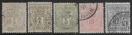 Lussemburgo Luxembourg 1882 Definitives 5val Mi N.45-46,48-50 US - 1882 Alegorias