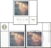 625  Opening Of The Jewish Museum Berlin: 3 Stamps With Interesting Margins!  Architect D. Libeskin - Guidaismo