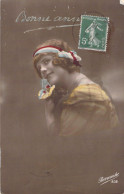 NOUVEL AN - Bonne Année - Happy New Year - Portrait Femme - Carte Postale Ancienne - Neujahr