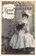 NOUVEL AN - Bonne Année - Happy New Year - Portrait Femme - Carte Postale Ancienne - Neujahr