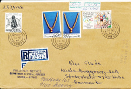 Cyprus Republic Registered Cover Sent To Denmark Nicosia 26-11-1984 - Briefe U. Dokumente