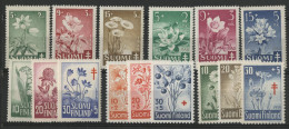 SUOMI FINLAND 5 Séries Complètes Entre N° 349 Et 488 Cote 46,50 € Neufs ** (MNH) FLEURS FLOWERS - Unused Stamps