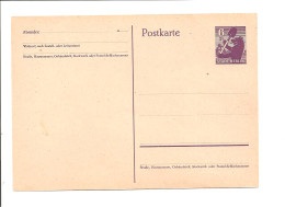 Sowjet. Zone P 2 ** - 6 Pf Berliner Bär Ohne PLZ-Kreis - Postcards - Mint