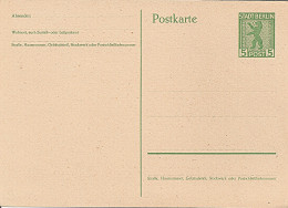 Sowjet. Zone P 1 ** - 5 Pf Berliner Bär Ohne PLZ-Kreis - Postcards - Mint