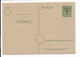 Sowjet. Zone P 34 ** - 5 Pf Berliner Bär M. Aufdruck - Cartes Postales - Neuves