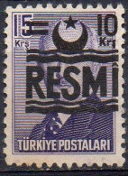 TURQUIE N° Serv 31 O Y&T 1955 Ismet Inönü - Dienstmarken