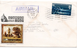 60855 - Grossbritannien - 1971 - 1'6 Commonwealth-Spiele EF A LpBf LONDON -> Long Island, NY (USA) - Lettres & Documents