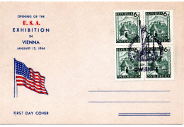 60857 - Österreich - 1946 - 6g Landschaften 田 A SoKte M SoStpl WIEN - ... USA-AUSSTELLUNG - Storia Postale