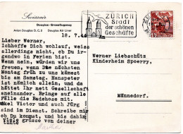 60861 - Schweiz - 1941 - 10Rp Landschaften EF A AnsKte ZUERICH - ... STADT DER SCHOENEN GESCHAEFTE -> Maennedorf - Sonstige & Ohne Zuordnung