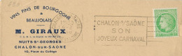 LETTRE NUITS  ST GEORGES CHALONS SUR MARNE - VINS FIN DE BOURGOGNE GIRAUX 1948  - FLAMME CARNAVAL - A VOIR - Vins & Alcools