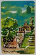 CAMBODIA - Anritsu - OTC - Old Palace - $20 - ( ICM3-1-2 ) - VF Used - Cambodge