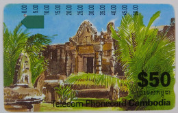 CAMBODIA - Anritsu - OTC - TEMPLE - (ICM3-2-3) - $50 - Used - Cambogia