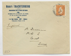 DULAC 5FR ORANGE SEUL LETTRE PARIS 1.3.1949 POUR SUISSE AU TARIF IMPRIME - 1944-45 Marianne De Dulac