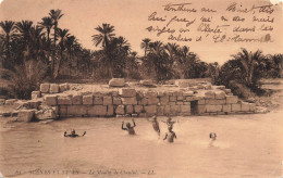 TUNISIE - Le Moulin De Chenini - Enfants Qui Nagent - Carte Postale Ancienne - Tunesien