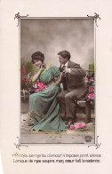COUPLE - A Mes Serments D'amour N'imposez Point Silence - Robe Verte - Colorisé - Carte Postale Ancienne - Peintures & Tableaux